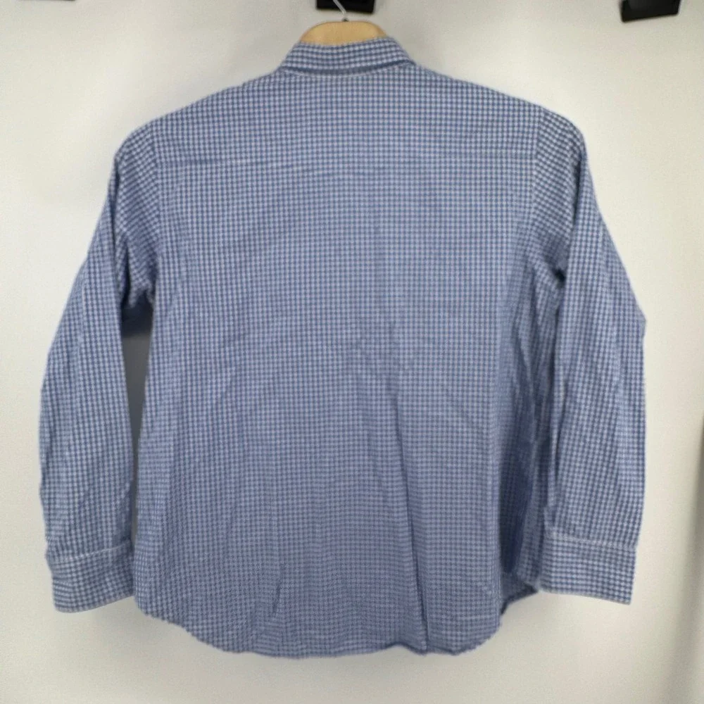 Polo Ralph Lauren Mens XL Western Classic Fit Gingham Snap Button Shirt Blue